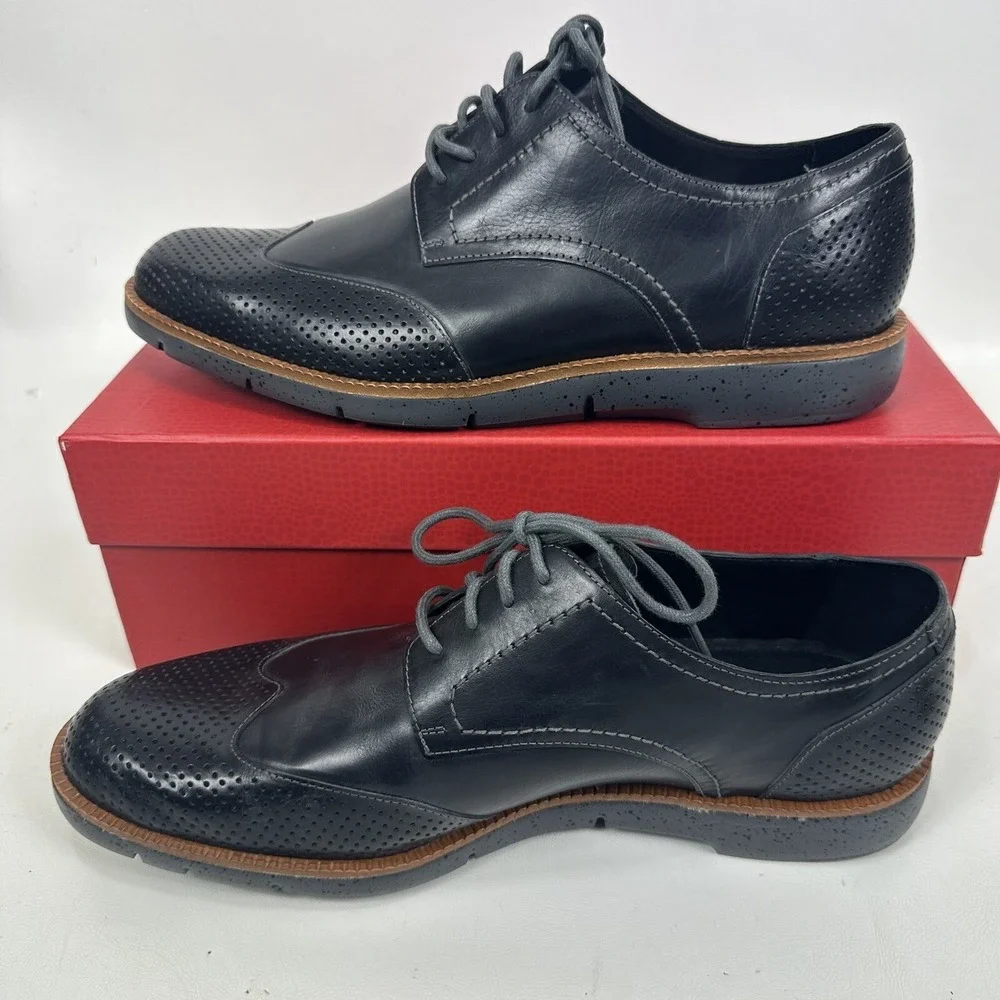 Donald J Pliner EDD-61 Black Wingtip Sneaker Style Dress Shoes Men's Size 11.5 M